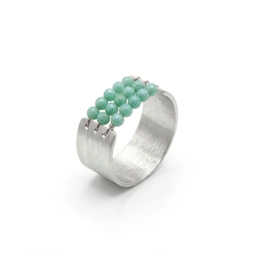 Amazonittal készült Corset gyűrű