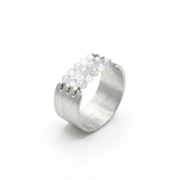 Holdkkővel készült Corset gyűrű