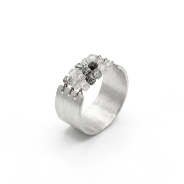 Turmalinkvarccal készült Corset gyűrű