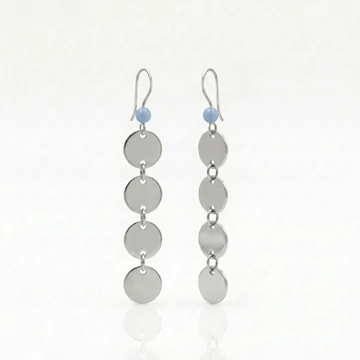 Angelit hosszú korong fülbevaló 