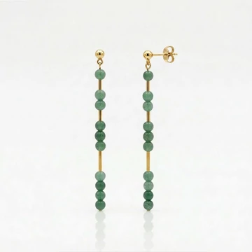 Line aventurin hosszú fülbevaló