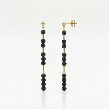 Line lávakő hosszú fülbevaló