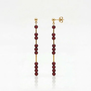 Line gránát hosszú fülbevaló