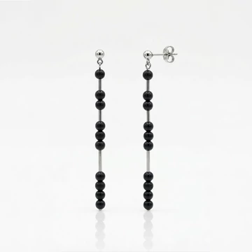 Line ónix hosszú fülbevaló