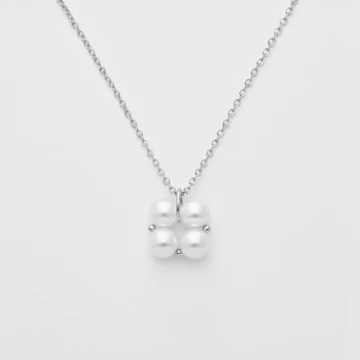 Quartet Pearl - Fehér tenyésztett gyöngy nyaklánc