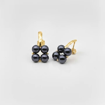 Quartet - Hematit fülbevaló, arany színű