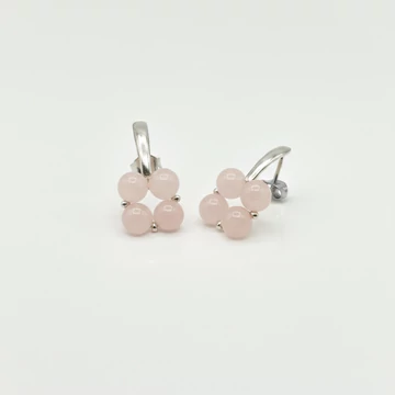 Quartet - Rózsakvarc fülbevaló