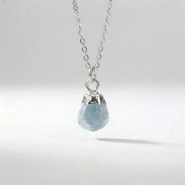 Raw Gems akvamarin nyaklánc