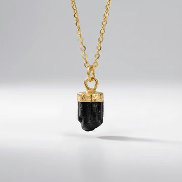 Raw Gems fekete turmalin nyaklánc