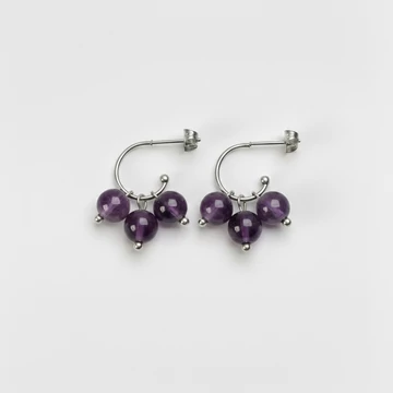 Trinity - Ametiszt fülbevaló