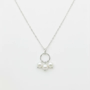 Trinity Pearl - Fehér tenyésztett gyöngy nyaklánc