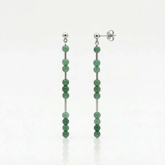 Line aventurin hosszú fülbevaló