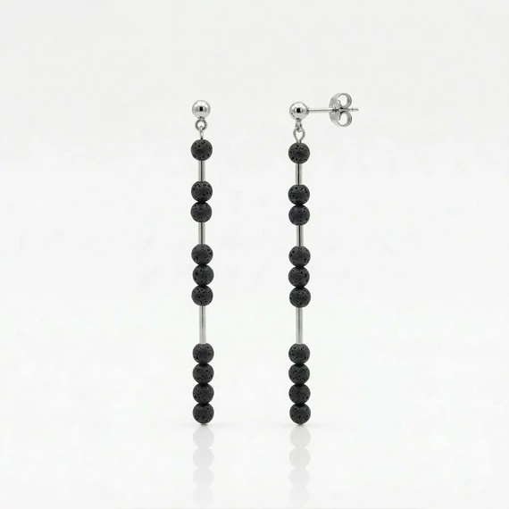 Line lávakő hosszú fülbevaló