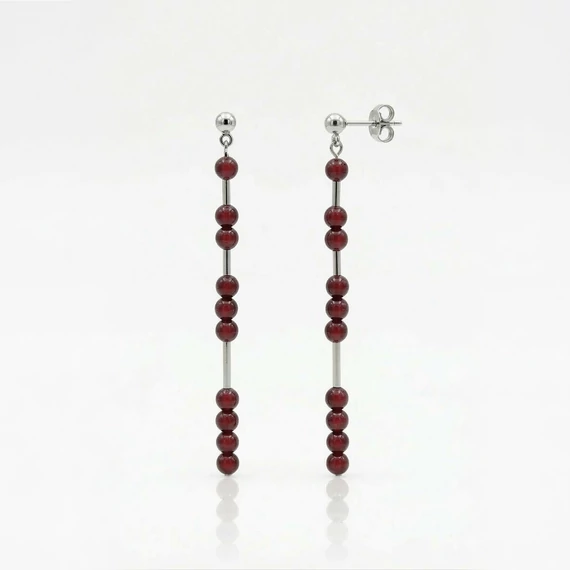 Line gránát hosszú fülbevaló