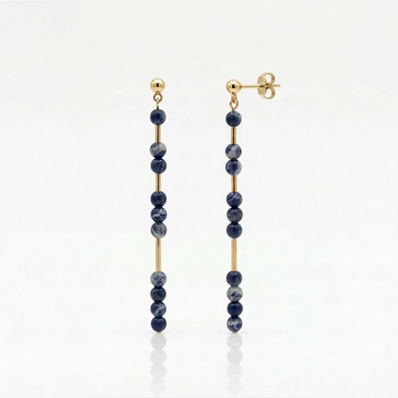 Line szodalit hosszú fülbevaló