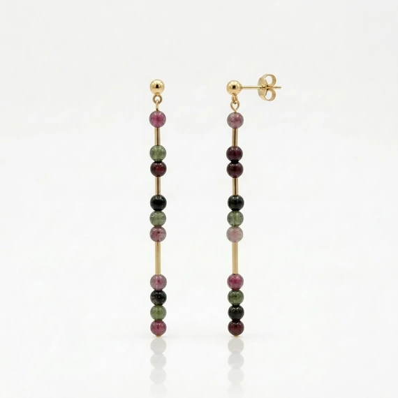 Line turmalin hosszú fülbevaló