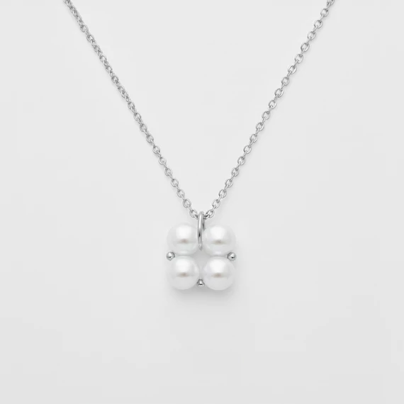 Quartet Pearl - Fehér tenyésztett gyöngy nyaklánc