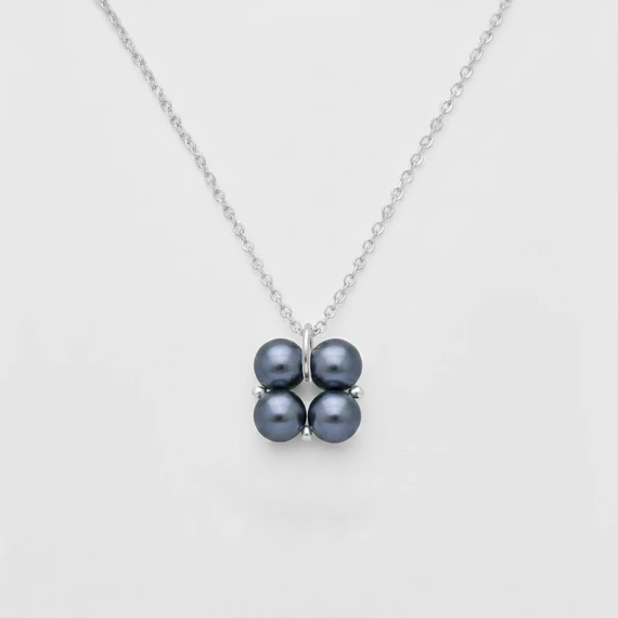 Quartet Pearl - Fekete tenyésztett gyöngy nyaklánc