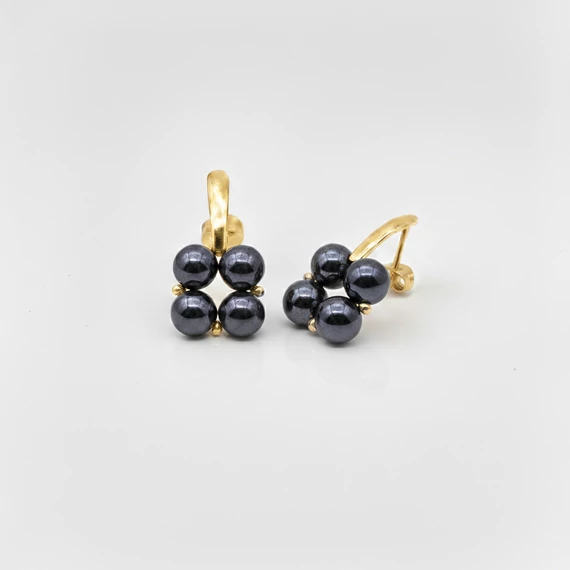 Quartet - Hematit fülbevaló, arany színű