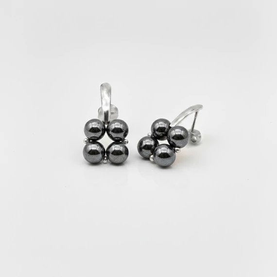 Quartet - Hematit fülbevaló