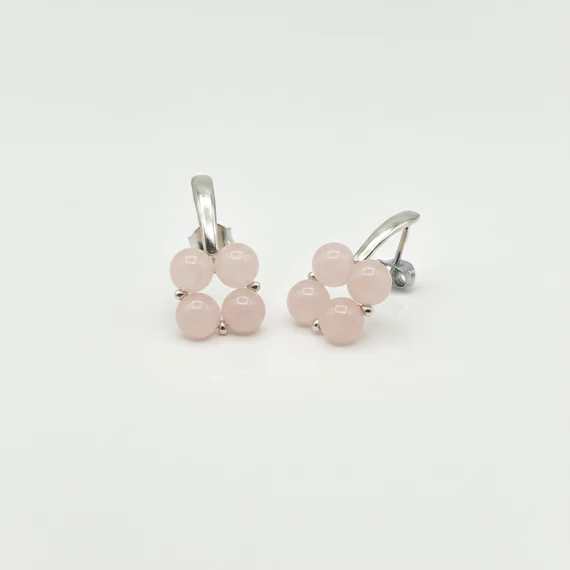 Quartet - Rózsakvarc fülbevaló