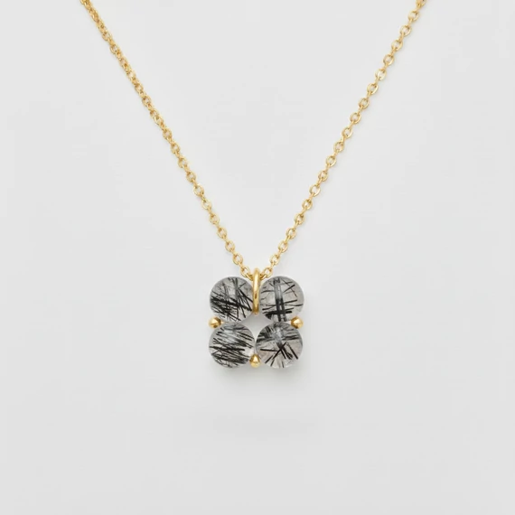 Quartet - Turmalinkvarc nyaklánc, arany színű