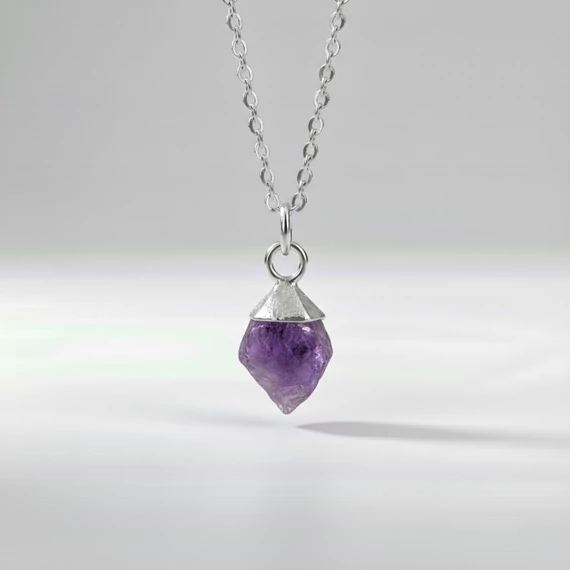 Raw Gems ametiszt nyaklánc