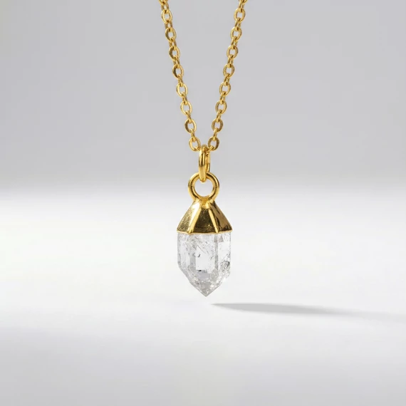 Raw Gems herkimer gyémánt nyaklánc