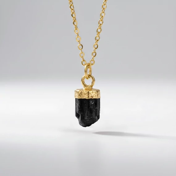 Raw Gems fekete turmalin nyaklánc