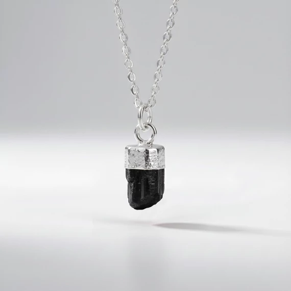 Raw Gems fekete turmalin nyaklánc