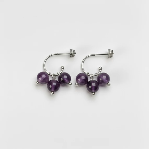 Trinity - Ametiszt fülbevaló