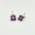Kép 2/5 - Quartet ametiszt fülbevaló arany színű szerelékkel